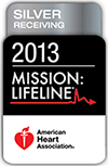 Silver receiving - 2013 Mission: Lifeline - American Heart Association
